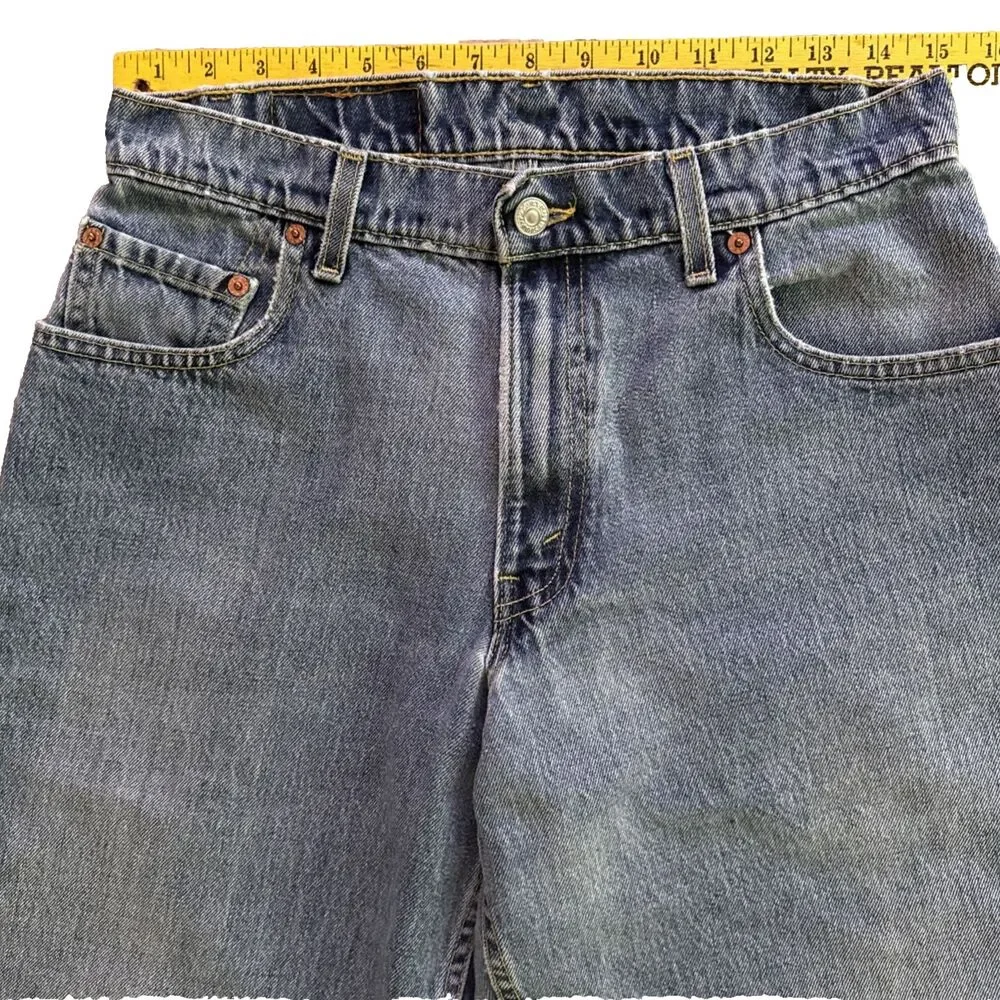 VTG Levis 570 Baggy Fit Jeans Mens Size 30x30 Blue USA MADE Skater Wide Tapered